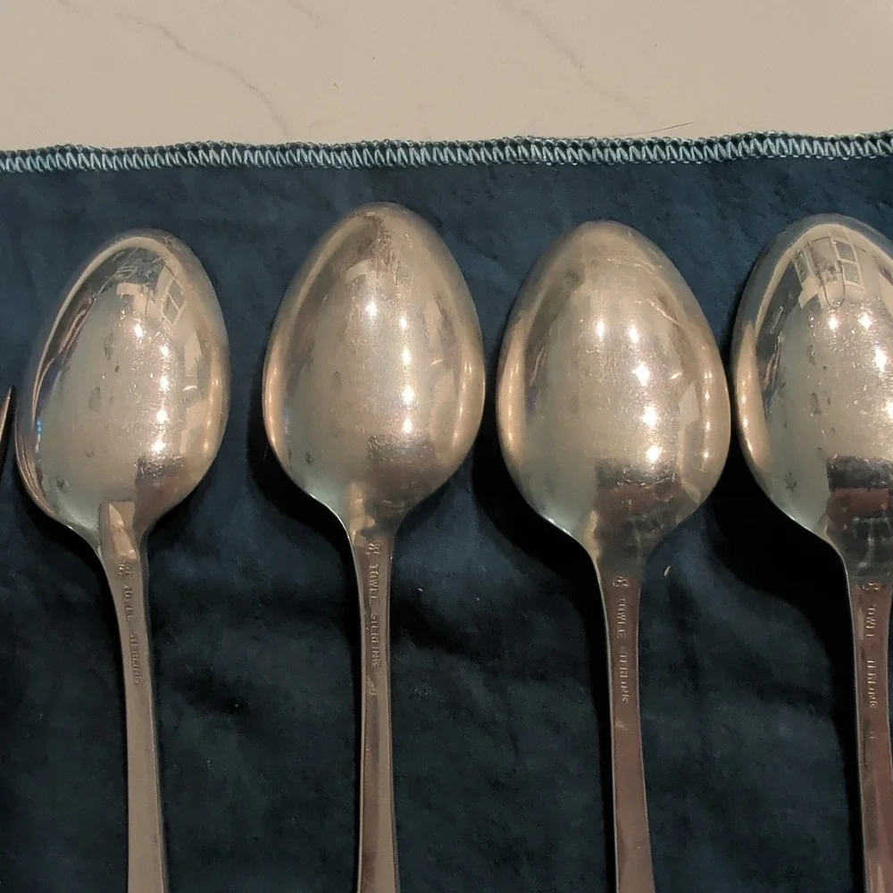 Towle Chased Diana Sterling Silver Flatware Set 39 Pieces Pat 1928 No Monogram